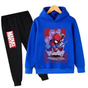 Friendly Neighbor Spider-Man Blue Black Hoodie Set for Boys