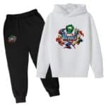 Heroes Assemble Marvel Art White Black Children's Hoodie Set