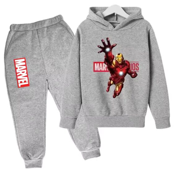 Iron Man Ultimate Repulsor Power Gray Children's Hoodie Set