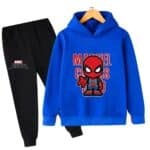 Marvel Comics Spider-Man Chibi Blue Black Boys' Hoodie Set