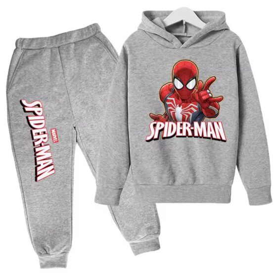 Marvel Hero Spider-Man Web Sling All-Gray Boys' Hoodie Set