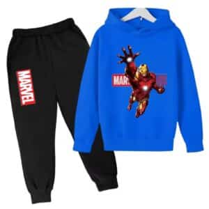 Marvel Studios Iron Man Flight Blue Black Kids Hoodie Set