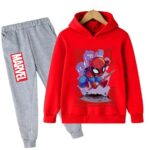 Marvel Studios Spider-Man Red Gray Children's Hoodie Set