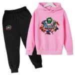 Marvel Team Heroes Squad Graphic Pink Black Boys' Hoodie Set
