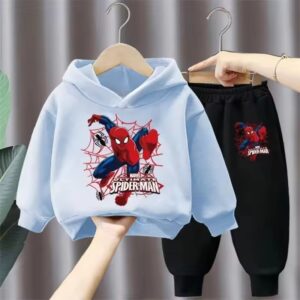 Marvel Ultimate Spider-Man Sky Blue Black Boys' Hoodie Set