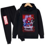 Spider-Man City Web Swing All-Black Hoodie Set for Children