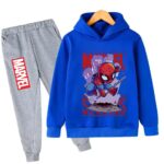Spider-Man City Web Swing Blue Gray Hoodie Set for Children
