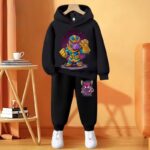 The Mad Man Thanos Marvel Villain All-Black Kids Hoodie Set