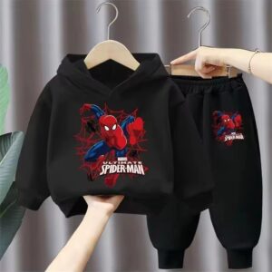 Ultimate Spider-Man Web Action All-Black Kids Hoodie Set