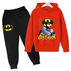 DC Comics Batman Heroic Pose Red Black Children's Hoodie Set