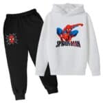 Marvel Comics Spider-Man White Black Hoodie Set for Children