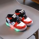 Hero Spiderman Web Action Red White Light-Up Kids Shoes